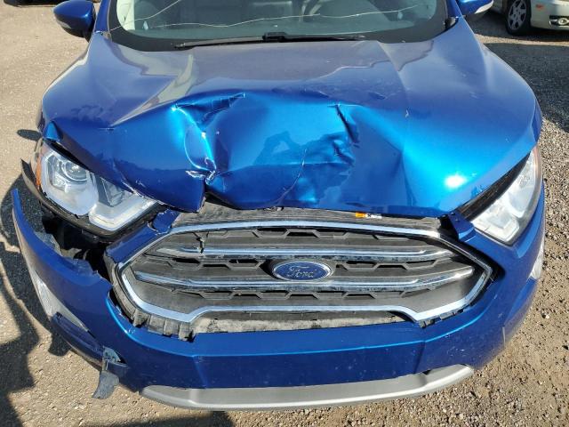 MAJ6S3KL6KC287333 - 2019 FORD ECOSPORT TITANIUM BLUE photo 12