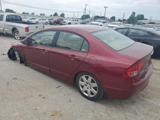 1HGFA165X8L108671 - 2008 HONDA CIVIC LX MAROON photo 2