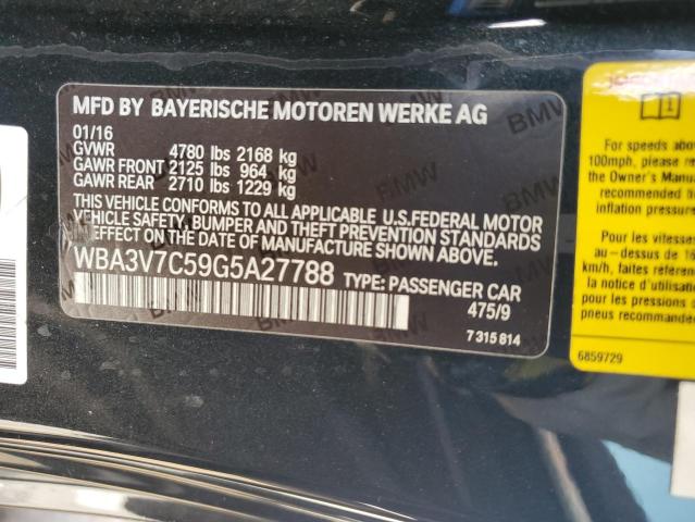 WBA3V7C59G5A27788 - 2016 BMW 428 I SULEV BLACK photo 13