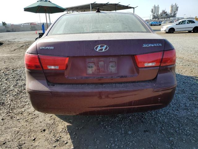 5NPET46C69H556366 - 2009 HYUNDAI SONATA GLS BURGUNDY photo 6