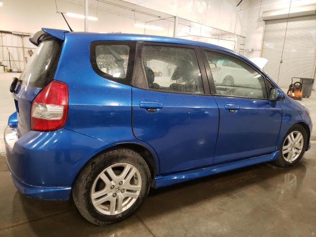 JHMGD37627S054136 - 2007 HONDA FIT S 蓝色 照片 3