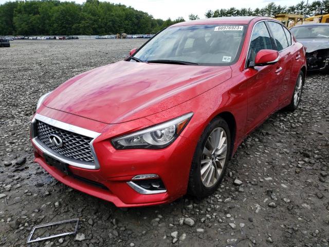 JN1EV7BR0NM342336 - 2022 INFINITI Q50 LUXE RED photo 1