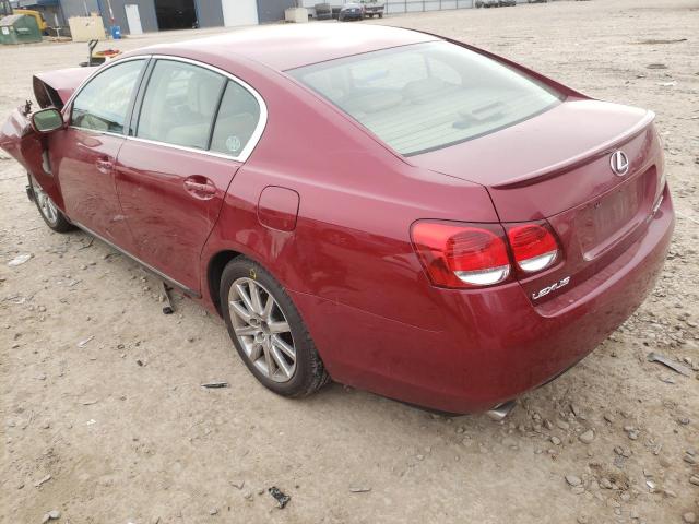 JTHCH96S060011302 - 2006 LEXUS GS 300 MAROON photo 3