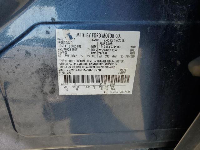 2LMPJ8LRXJBL19278 - 2018 LINCOLN MKX RESERVE Կապույտ լուսանկար 14