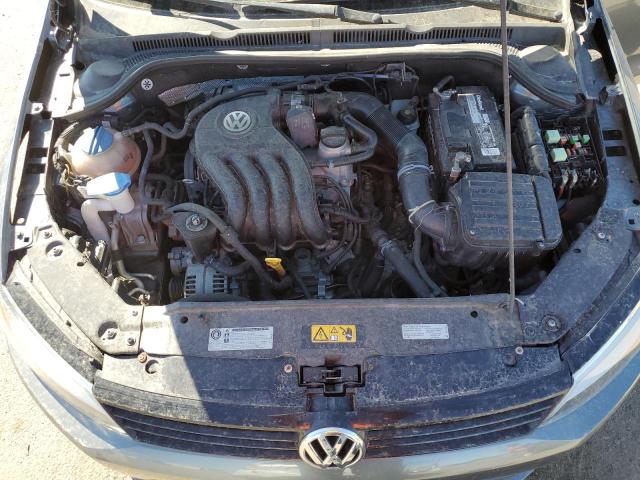 3VW2K7AJ1EM365369 - 2014 VOLKSWAGEN JETTA BASE გრაფიტი ფოტო 11