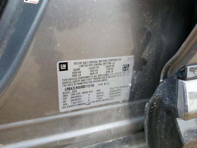 LRBAZLR4XMD113193 - 2021 BUICK ENVISION PREFERRED GRAY photo 12