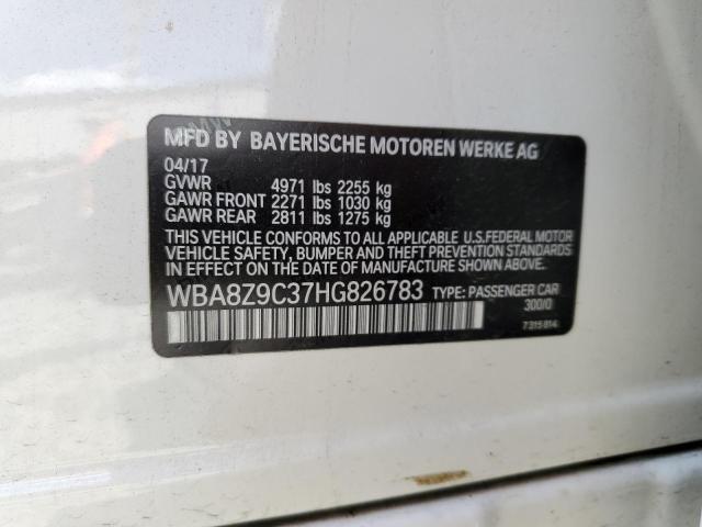 WBA8Z9C37HG826783 - 2017 BMW 330 XIGT WHITE photo 13