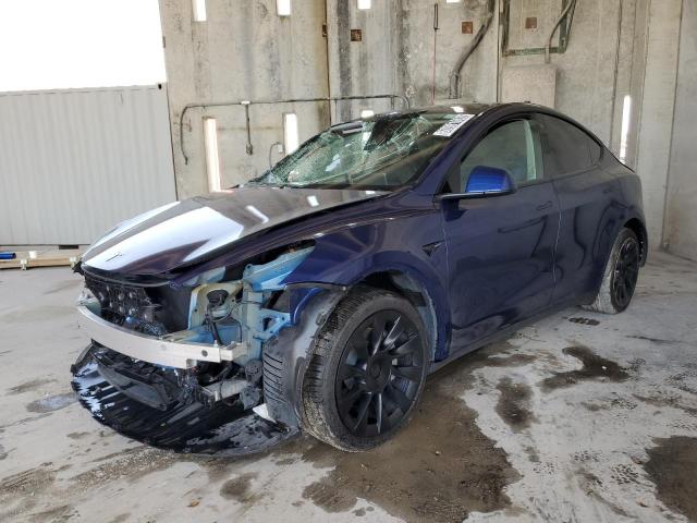 7SAYGDEE0NF481809 - 2022 TESLA MODEL Y BLUE photo 1