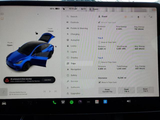 7SAYGDEE0NF481809 - 2022 TESLA MODEL Y BLUE photo 9