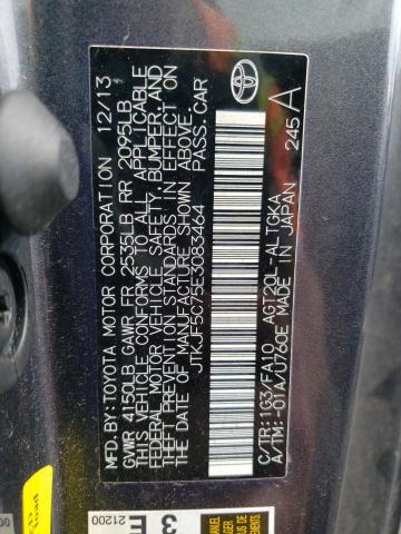 JTKJF5C75E3083464 - 2014 TOYOTA SCION TC 灰色 照片 12