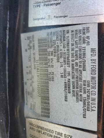 1L1FM81W12Y603377 - 2002 LINCOLN TOWN CAR EXECUTIVE CHARCOAL photo 12