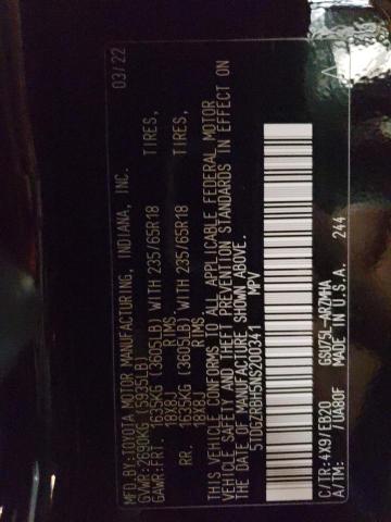 5TDGZRBH5NS200341 - 2022 TOYOTA HIGHLANDER XLE Boz foto 13