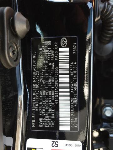 4T1G11AK3PU772055 - 2023 TOYOTA CAMRY SE NIGHT SHADE BLACK photo 13