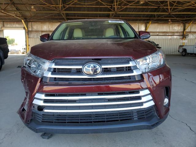 5TDZZRFH7KS352930 - 2019 TOYOTA HIGHLANDER LE BURGUNDY photo 5