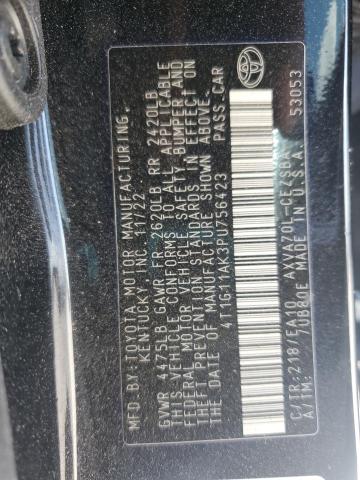 4T1G11AK3PU756423 - 2023 TOYOTA CAMRY SE NIGHT SHADE BLACK photo 12