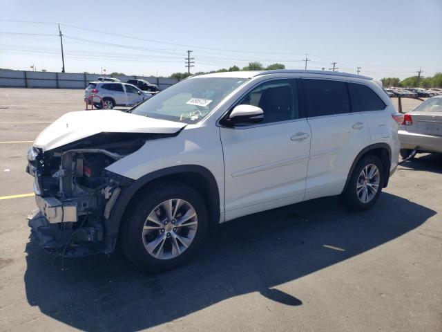 5TDJKRFHXFS221210 - 2015 TOYOTA HIGHLANDER XLE WHITE photo 1