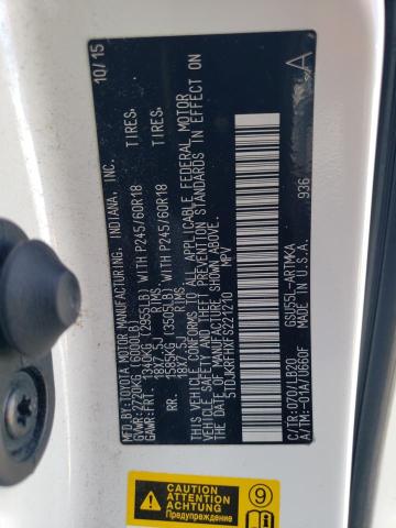 5TDJKRFHXFS221210 - 2015 TOYOTA HIGHLANDER XLE WHITE photo 13