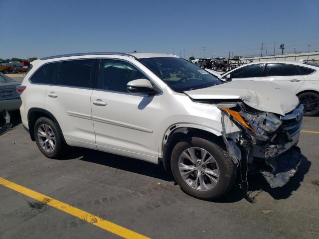 5TDJKRFHXFS221210 - 2015 TOYOTA HIGHLANDER XLE WHITE photo 4
