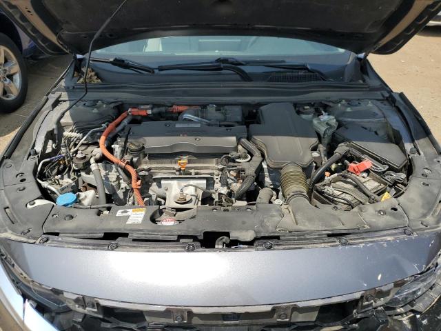 1HGCV3F11KA006047 - 2019 HONDA ACCORD HYBRID GRAY photo 11