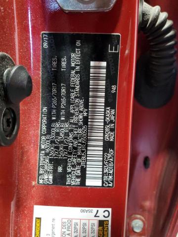 JTEBU5JR9J5500505 - 2018 TOYOTA 4RUNNER SR5/SR5 PREMIUM Bordo fotoğraf 13