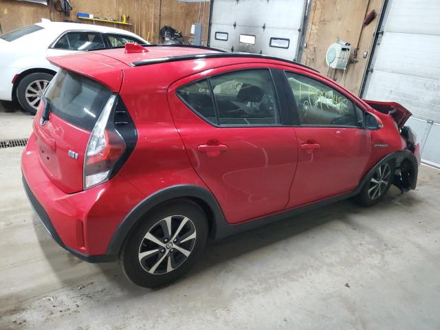 JTDKDTB39J1602526 - 2018 TOYOTA PRIUS C RED photo 3