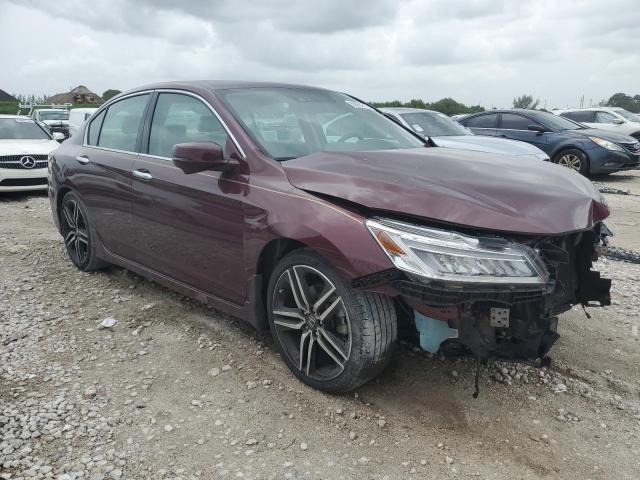 1HGCR3F93GA026849 - 2016 HONDA ACCORD TOURING BURGUNDY photo 4