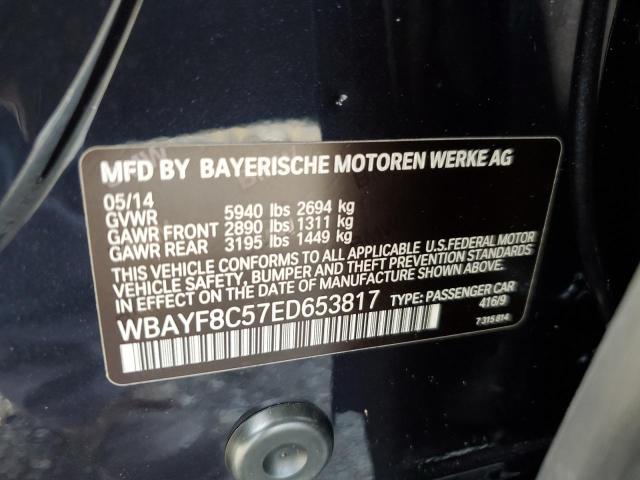 WBAYF8C57ED653817 - 2014 BMW 750 LXI BLACK photo 12