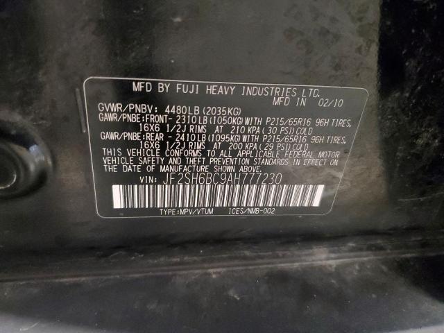 JF2SH6BC9AH777230 - 2010 SUBARU FORESTER XS Schwarz Foto 14