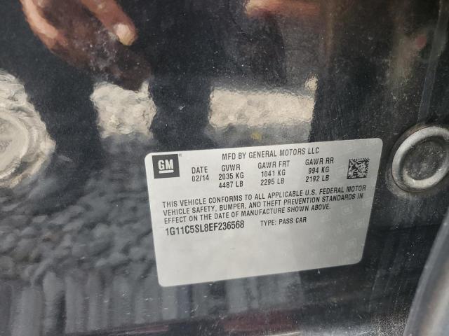 1G11C5SL8EF236568 - 2014 CHEVROLET MALIBU 1LT 黑色 照片 12