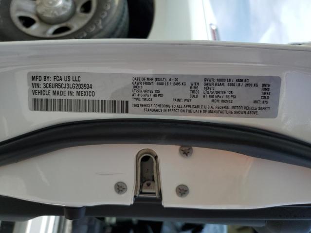 3C6UR5CJ3LG203934 - 2020 RAM 2500 TRADESMAN Beyaz fotoğraf 12