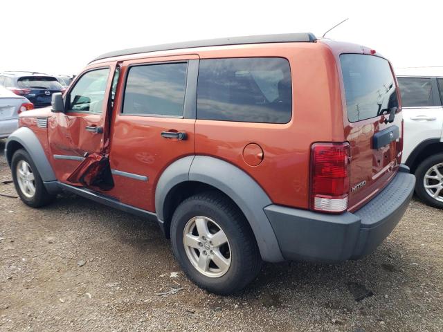 1D8GU28K37W728652 - 2007 DODGE NITRO SXT ORANGE photo 2