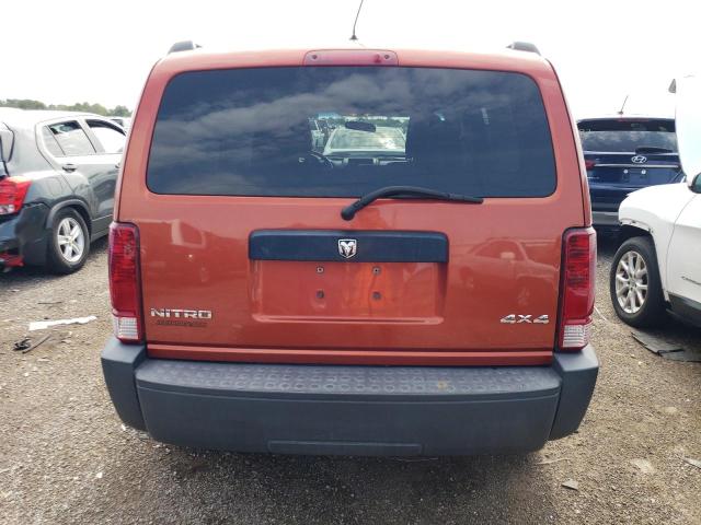 1D8GU28K37W728652 - 2007 DODGE NITRO SXT ORANGE photo 6