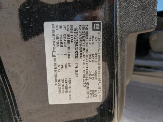 3GTRKVE39AG282122 - 2010 GMC SIERRA K1500 SLE BLACK photo 12