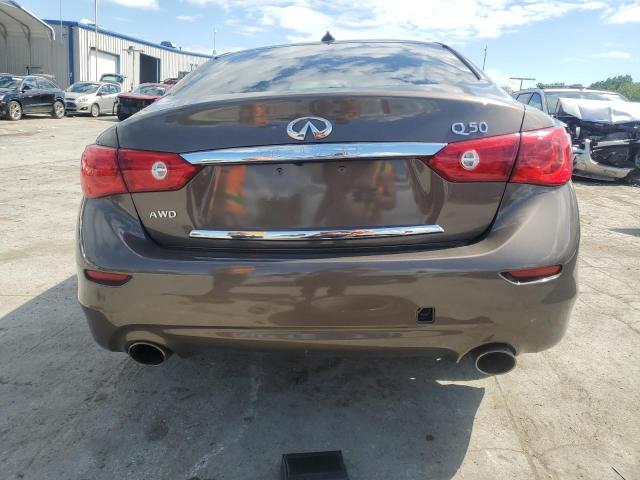 JN1BV7ARXEM691492 - 2014 INFINITI Q50 BASE BROWN photo 6