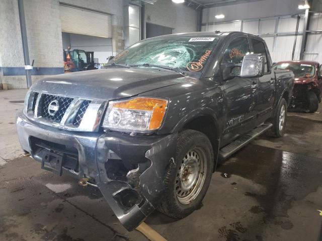 1N6AA0EC5CN328474 - 2012 NISSAN TITAN S GRAY photo 2