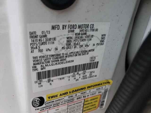 5LMJJ2J53DEL03539 - 2013 LINCOLN NAVIGATOR 白色 照片 13