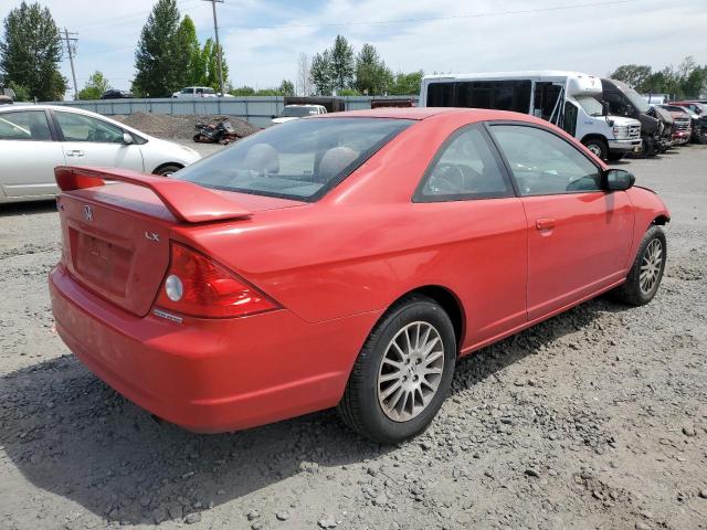 1HGEM22595L052992 - 2005 HONDA CIVIC LX RED photo 3