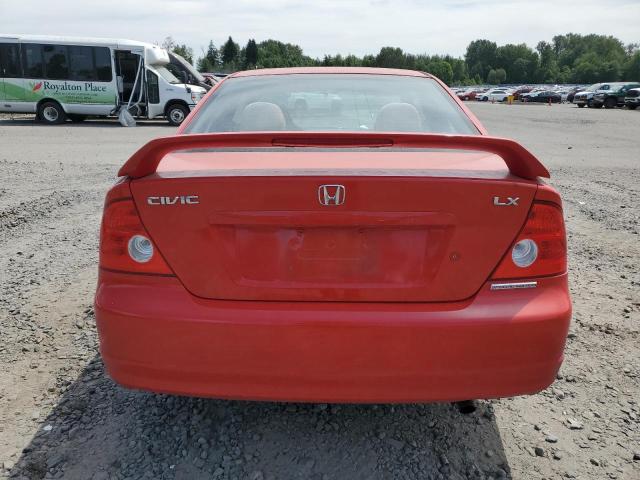 1HGEM22595L052992 - 2005 HONDA CIVIC LX RED photo 6