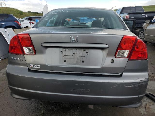 2HGES16455H557393 - 2005 HONDA CIVIC DX GRAY photo 6