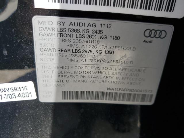 WA1LFAFP8DA041573 - 2013 AUDI Q5 PREMIUM PLUS BLACK photo 14