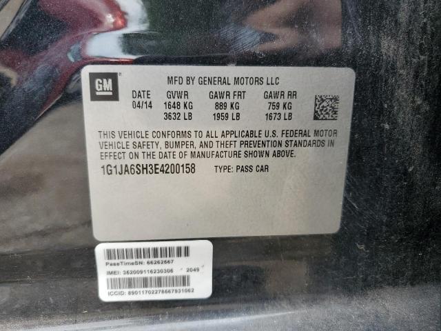 1G1JA6SH3E4200158 - 2014 CHEVROLET SONIC LS BLACK photo 12