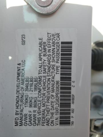 19XFL2G82PE008286 - 2023 HONDA CIVIC SPORT თეთრი ფოტო 12