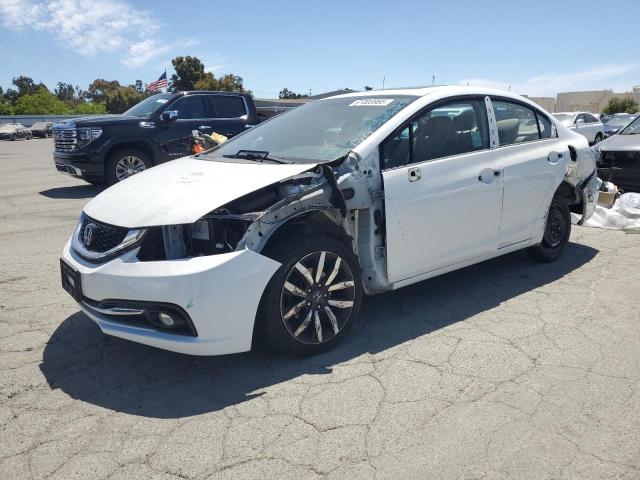 19XFB2F90EE264646 - 2014 HONDA CIVIC EXL WHITE photo 1