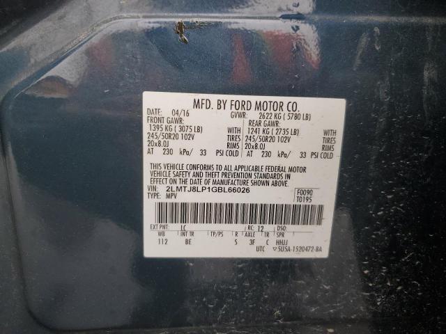 2LMTJ8LP1GBL66026 - 2016 LINCOLN MKX RESERVE BLUE photo 13