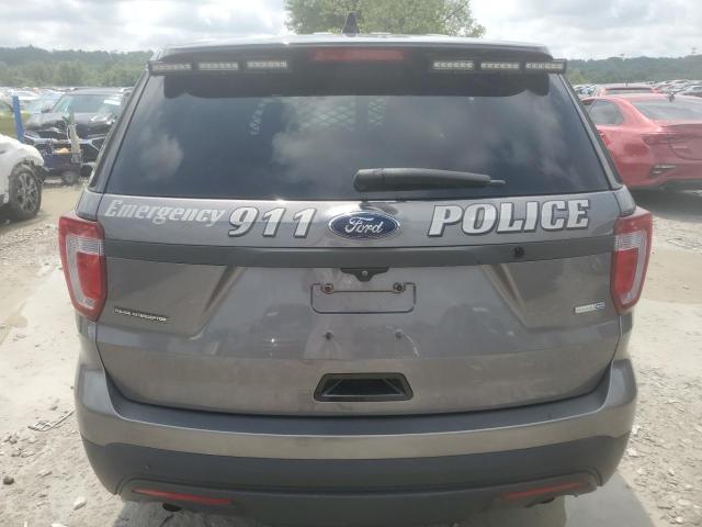 1FM5K8AR0HGC26145 - 2017 FORD EXPLORER POLICE INTERCEPTOR GRAY photo 6