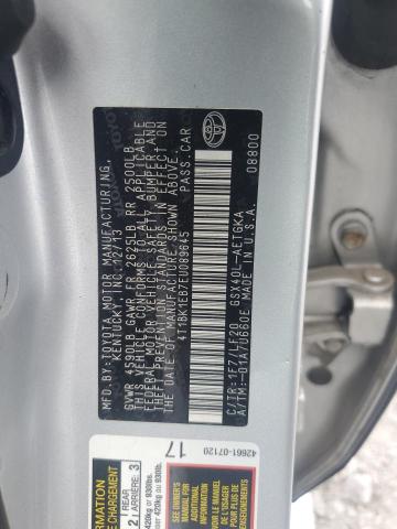 4T1BK1EB7EU089645 - 2014 TOYOTA AVALON BASE 银色 照片 12