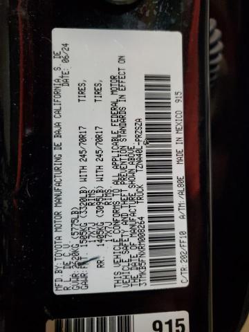 3TMKB5FNXRM008264 - 2024 TOYOTA TACOMA DOUBLE CAB أسود صورة 12