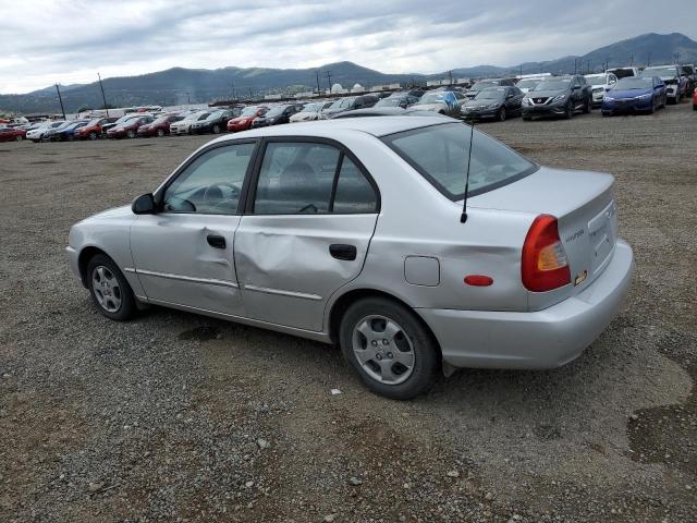 KMHCG45G8YU120795 - 2000 HYUNDAI ACCENT GL ვერცხლისფერი ფოტო 2