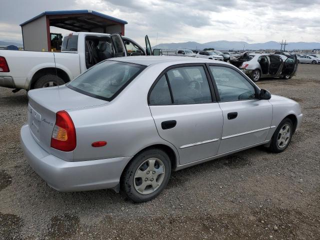KMHCG45G8YU120795 - 2000 HYUNDAI ACCENT GL ვერცხლისფერი ფოტო 3