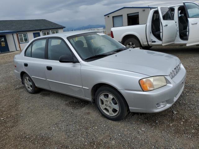 KMHCG45G8YU120795 - 2000 HYUNDAI ACCENT GL ვერცხლისფერი ფოტო 4